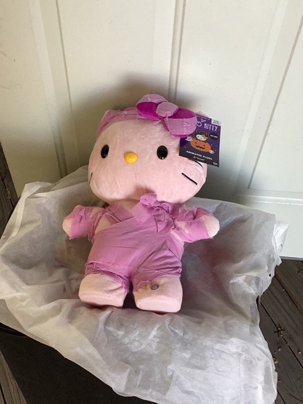 Hello Kitty Halloween Mummy Animated Plush Side Stepper